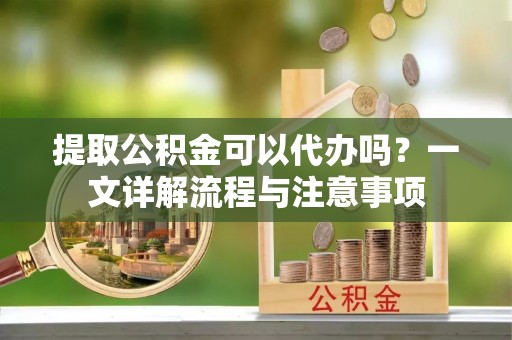 盐埔提取公积金可以代办吗？一文详解流程与注意事项