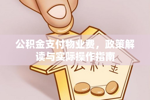 盐埔公积金支付物业费，政策解读与实际操作指南