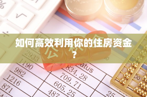 盐埔如何高效利用你的住房资金？