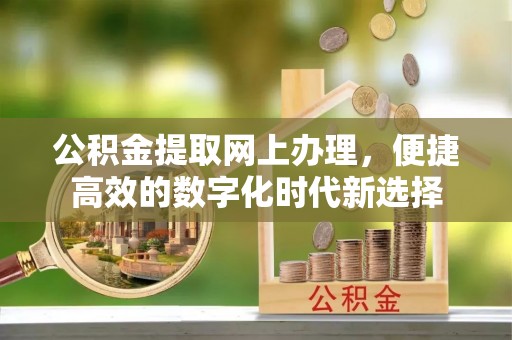 盐埔公积金提取网上办理，便捷高效的数字化时代新选择