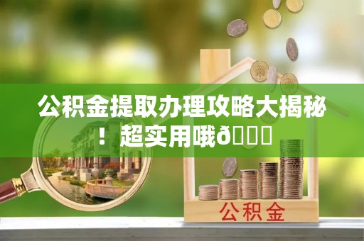 盐埔公积金提取办理攻略大揭秘！超实用哦😉