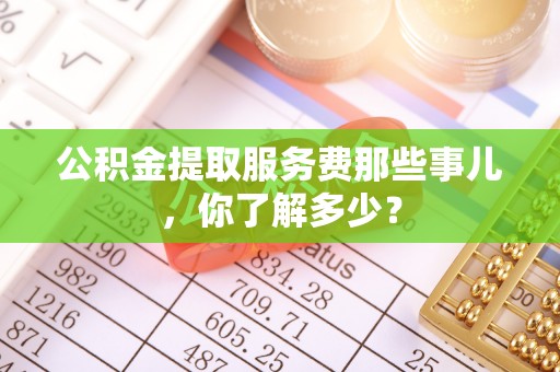 盐埔公积金提取服务费那些事儿，你了解多少？