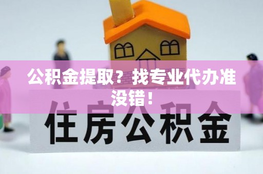 盐埔公积金提取？找专业代办准没错！