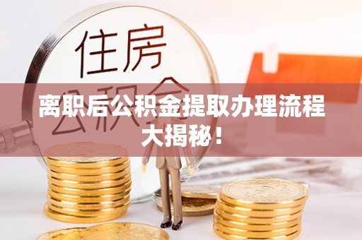 盐埔离职后公积金提取办理流程大揭秘！
