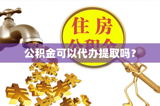 盐埔公积金可以代办提取吗？