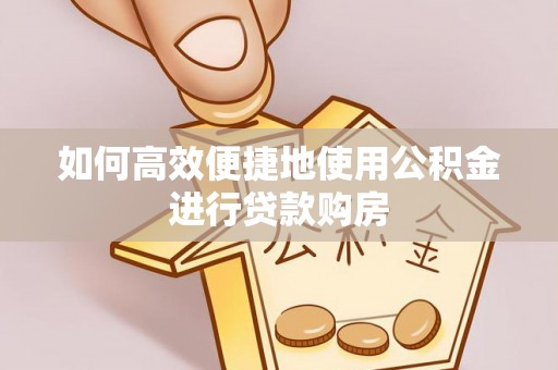 盐埔如何高效便捷地使用公积金进行贷款购房
