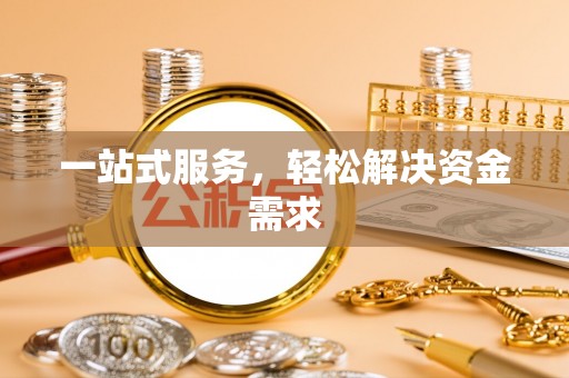 盐埔一站式服务，轻松解决资金需求